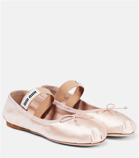 miu miu pink flats